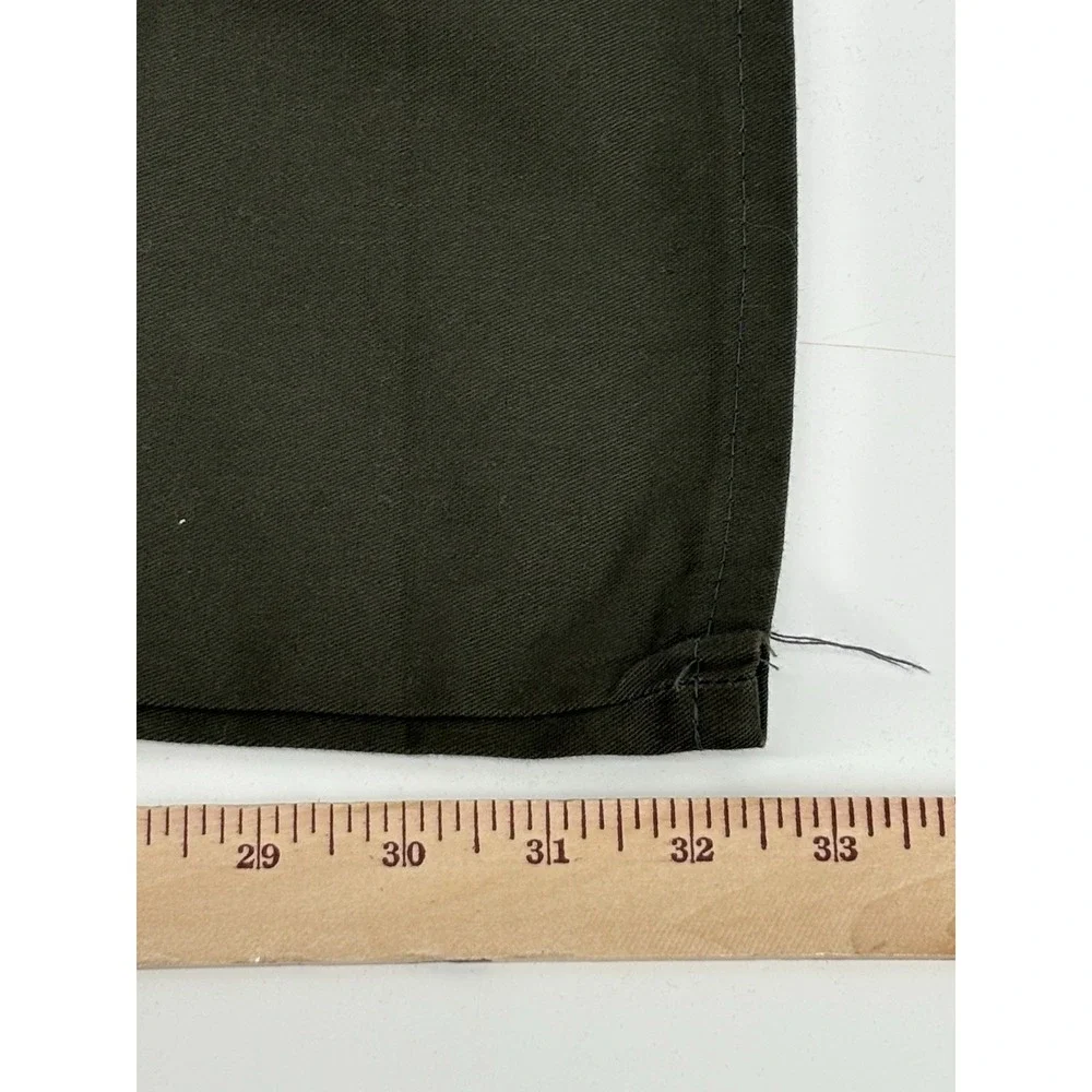 Vintage Ely Mens Buckle Back Jeans Dark Green Denim 26x32 Retro Cinch Back